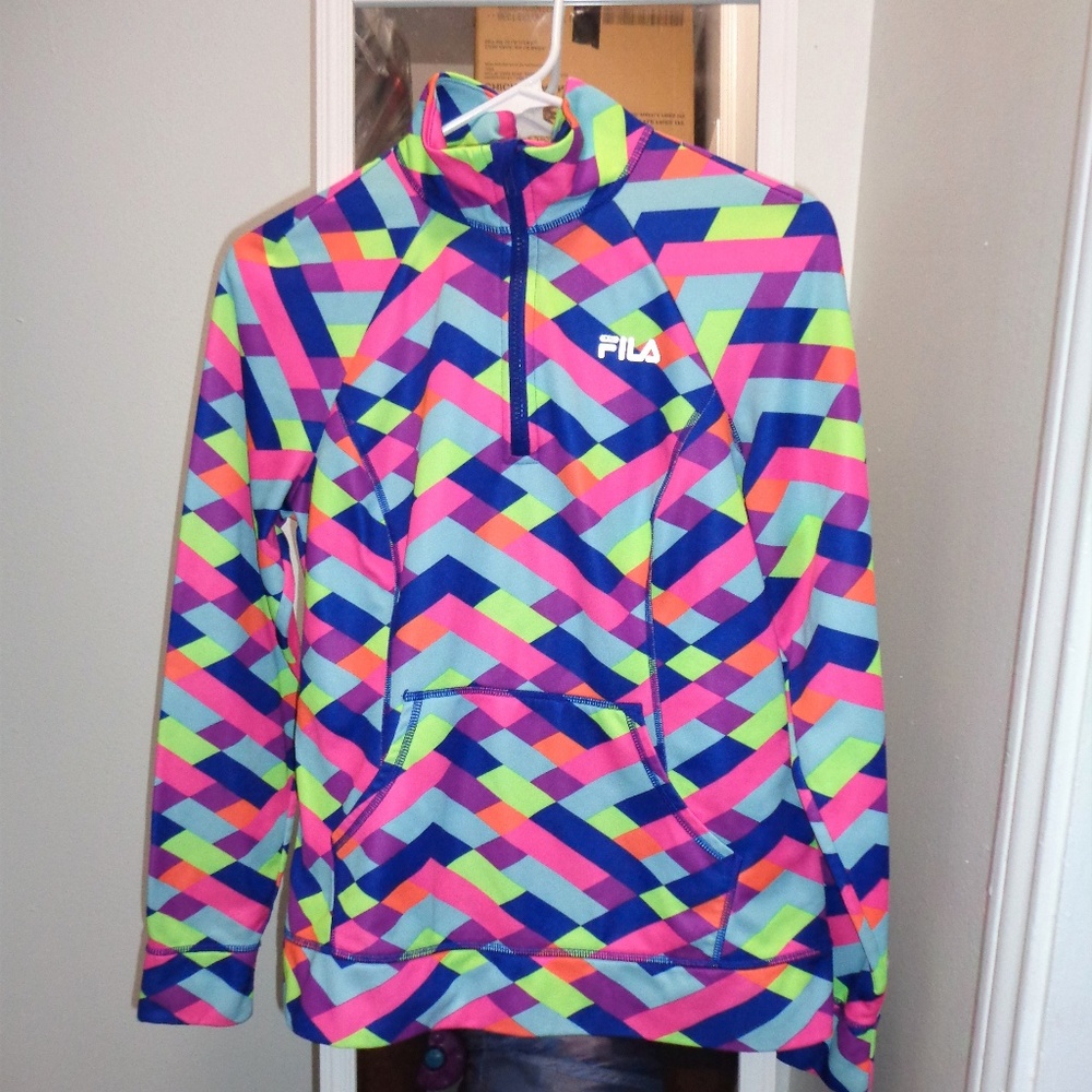 Fila Women's Geometric Multi-colored Sports Jacket
